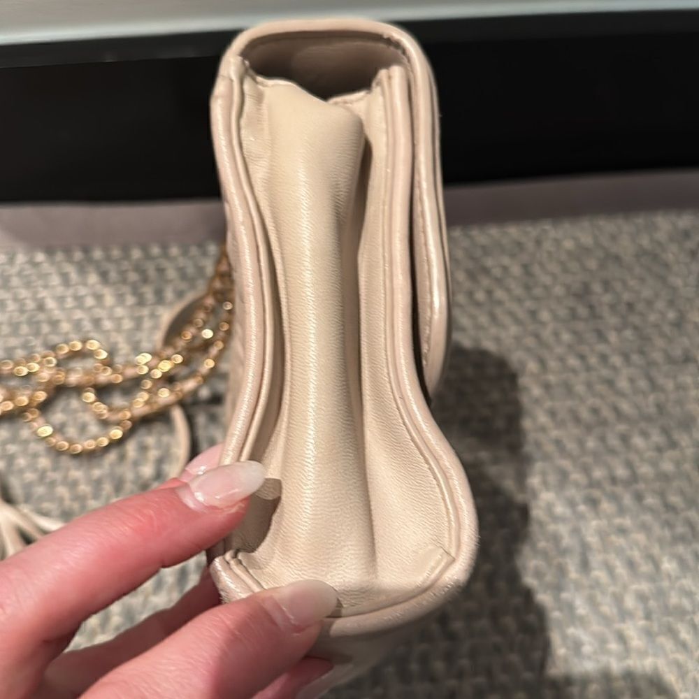 Tory Burch -Authentic Fleming Small Convertible Shoulder Bag Light Taupe - Picture 15 of 17